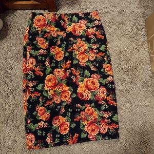 Lularoe Cassie Skirt-Floral Unicorn Print! EUC